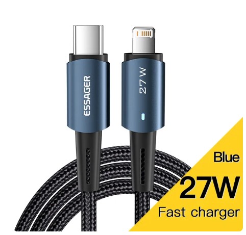 Cable ESSAGER Cargador/Datos 3A TC-IPhone 1m